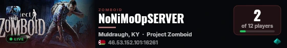 NoNiMoOpSERVER live status badge