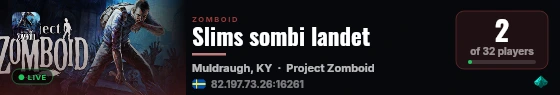 Slims sombi landet live status badge