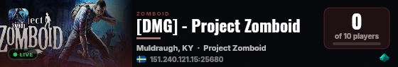 [DMG] - Project Zomboid live status badge