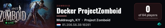 Docker ProjectZomboid live status badge