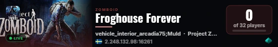 Froghouse Forever live status badge