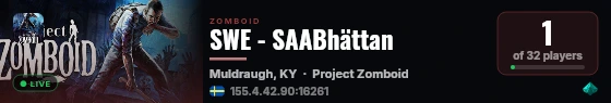 SWE - SAABhättan live status badge