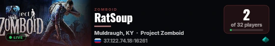 RatSoup live status badge