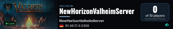 NewHorizonValheimServer live status badge