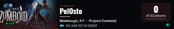 PolOsto live status badge