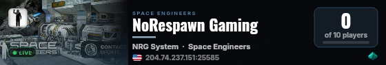 NoRespawn Gaming live status badge