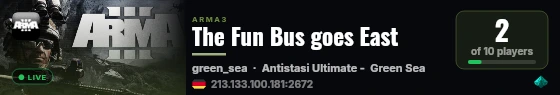 The Fun Bus goes East live status badge
