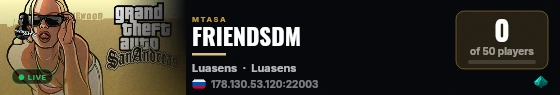 FRIENDSDM live status badge