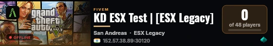 KD ESX Test | [ESX Legacy] live status badge