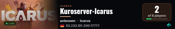 Kuroserver-Icarus live status badge