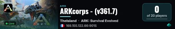 ARKcorps - (v361.7) live status badge