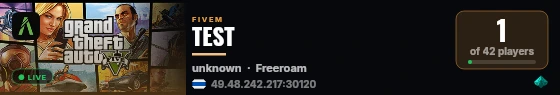 TEST live status badge
