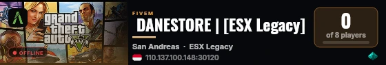  DANESTORE | [ESX Legacy] live status badge