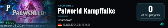 Palworld Kampffalke live status badge