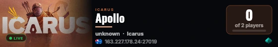 Apollo live status badge