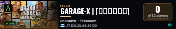 GARAGE-X | [บิดหมด] live status badge