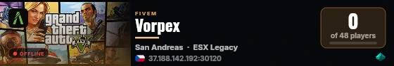 Vorpex live status badge
