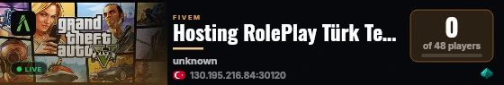Hosting RolePlay Türk Tema Yakında! live status badge