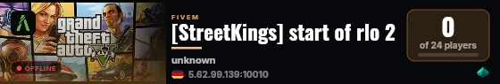 [StreetKings] start of rlo 2 live status badge