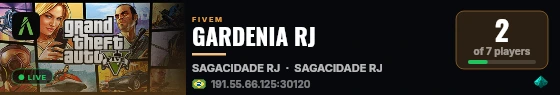 GARDENIA RJ live status badge