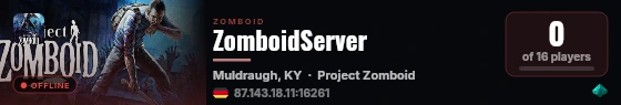 ZomboidServer live status badge