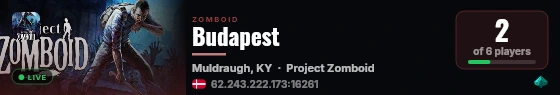 Budapest live status badge