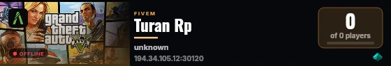 Turan Rp live status badge