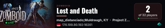 Lost and Death live status badge