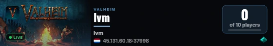 lvm live status badge