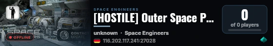 [HOSTILE] Outer Space Proxima live status badge