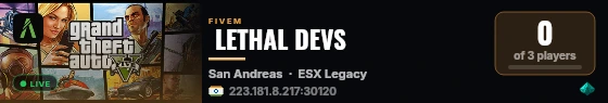  LETHAL DEVS live status badge