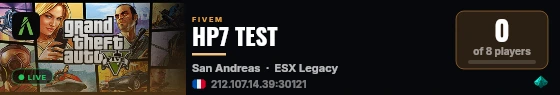 default FXServer live status badge