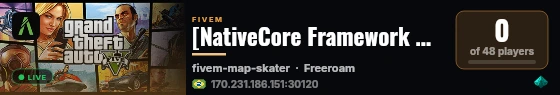 [NativeCore Framework Base] Zserver live status badge