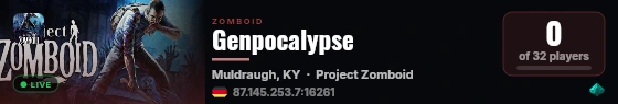 Genpocalypse live status badge