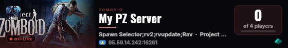 My PZ Server live status badge