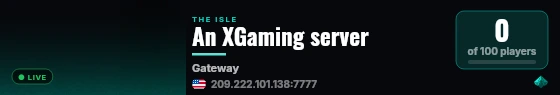 An XGaming server live status badge