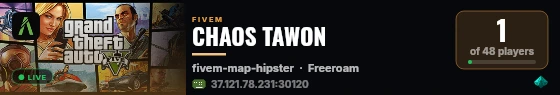 CHAOS TAWON live status badge