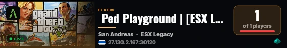  Ped Playground | [ESX Legacy] live status badge