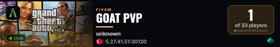 GOAT PVP live status badge