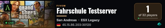 Fahrschule Testserver live status badge