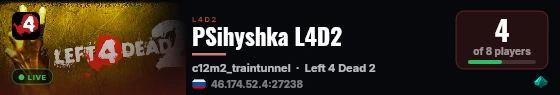 PSihyshka L4D2 live status badge