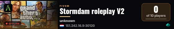 Stormdam roleplay V2 live status badge