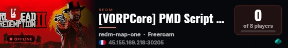 [VORPCore] PMD Script Redm live status badge