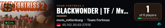 BLACKWONDER | TF / MvM / Secured live status badge