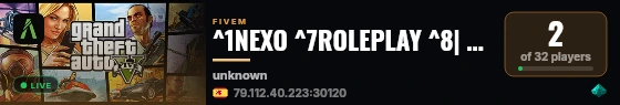 ^1NEXO ^7ROLEPLAY ^8| ^2ES ^7/ ^3LATAM live status badge