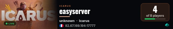 easyserver live status badge