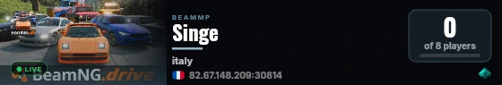 Singe live status badge