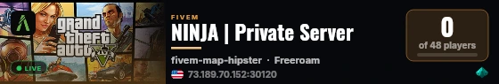 NINJA | Private Server live status badge