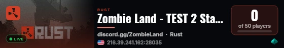 Zombie Land - TEST 2 Staging live status badge