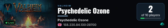 Psychedelic Ozone live status badge